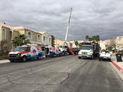 Installation of a 5ton American standard 14 seer package heat pump system