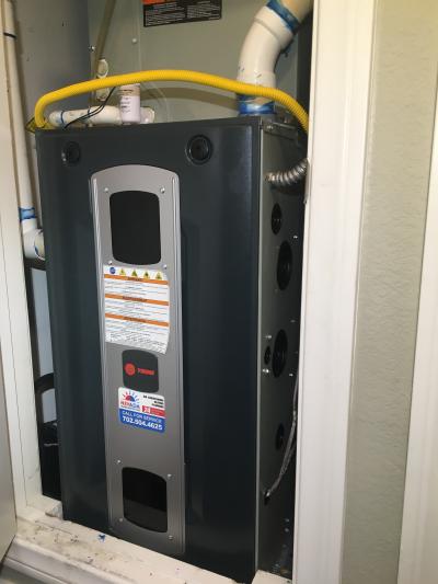 Trane 20 SEER R410A high efficiency complete split system installation