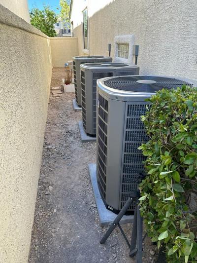 Perfect installation of 3 new AC units in Las Vegas near the Lakes | NRS offers best Air Conditioning Services