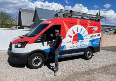 The air conditioning service hero is ready for action!