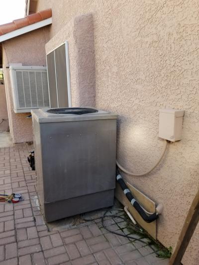 Old AC unit: Time for an upgrade to high-efficiency cooling!